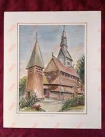 2  Bilder Aquarell / Öl Holzstab Kirche Hahnenklee Harz von 1983 Niedersachsen - Dassel Vorschau