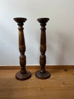 2 gleiche Stand-Kerzenhalter aus Holz, 60cm hoch Bayern - Traunstein Vorschau