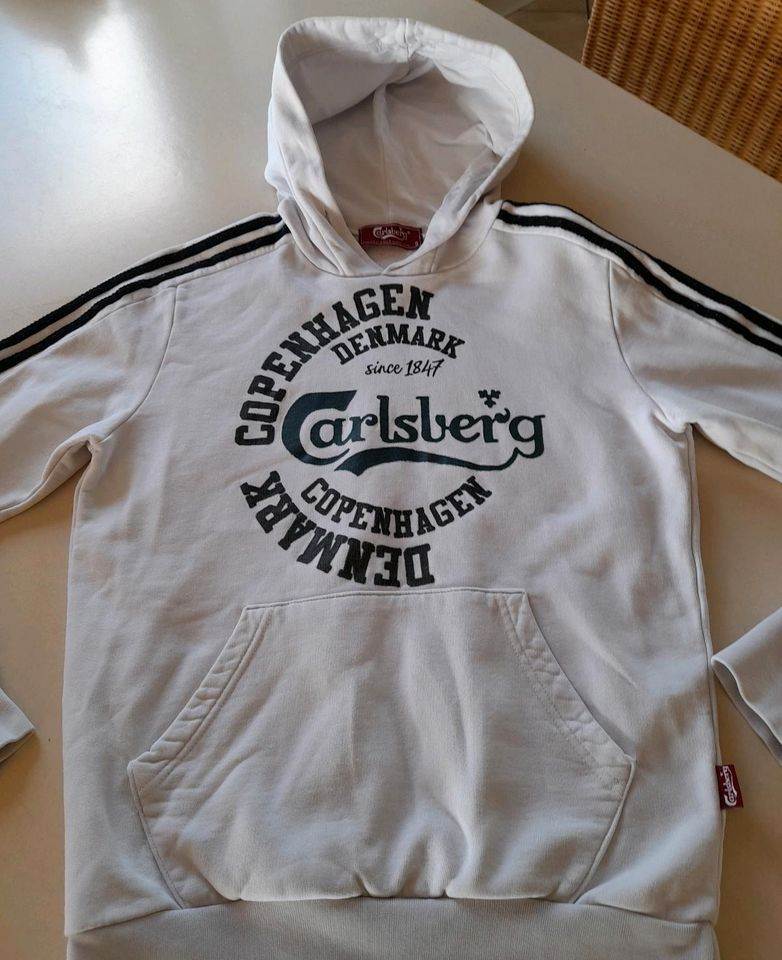 "CARLSBERG"Hoodie Gr. S (164/170) weiß ▪︎top❗ in Worbis