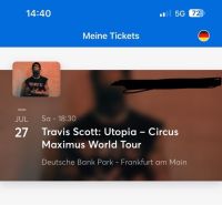 2 x Stehplatz Travis Scott Frankfurt Utopia Circus Maximus Tour Bayern - Schweinfurt Vorschau