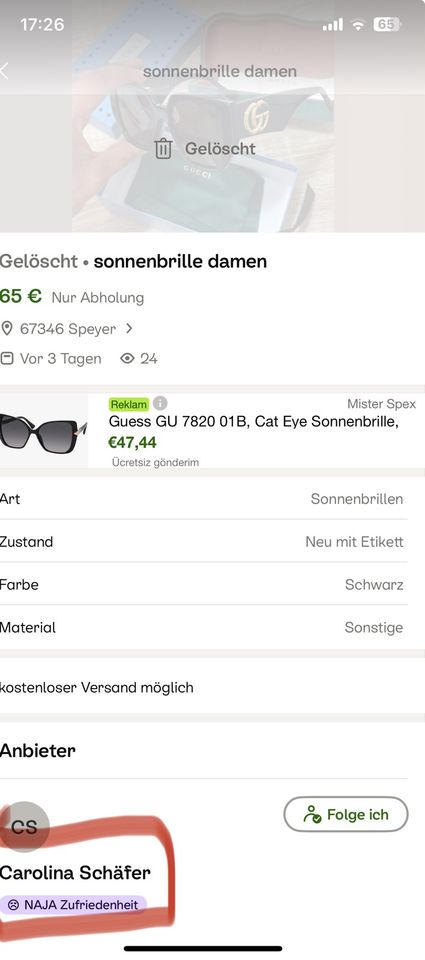 Guess Channel Gucci Tasche Sonnenbrille ❌❗️Vorsichtig ❗️❌ in Berlin