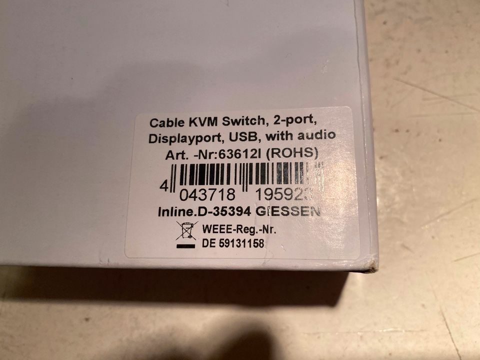 InLine 63612I KVM Switch, 2-fach, DisplayPort 1.2, USB, mit Audio in Erlangen