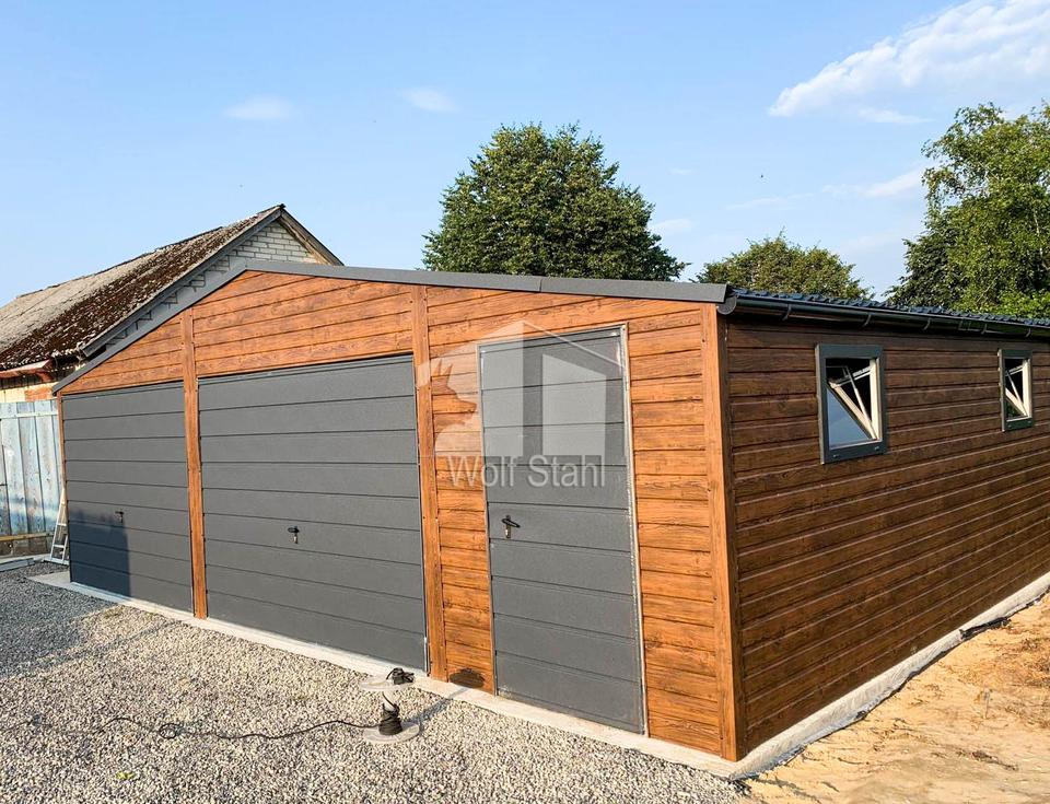 Blechgarage 8x7m Doppelgarage Fertiggarage Hohe Qualität ID271 in Görlitz