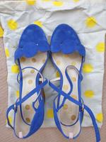 boden Wedges aus blauen Wildleder Baden-Württemberg - Tübingen Vorschau
