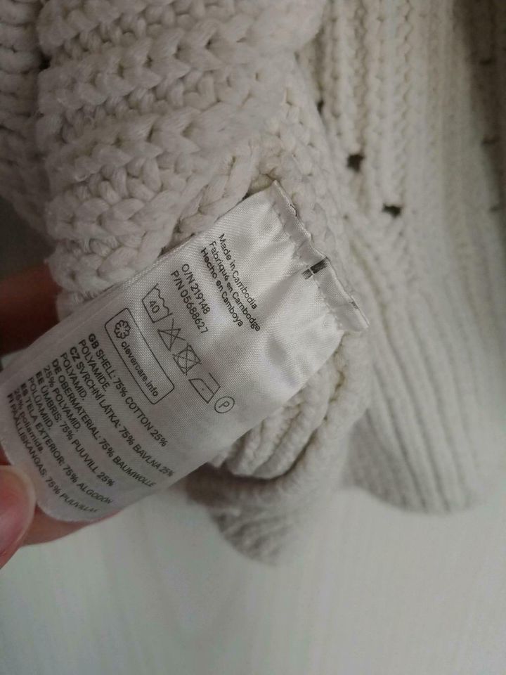 weißer Strick Pullover H&M S in Sonnefeld