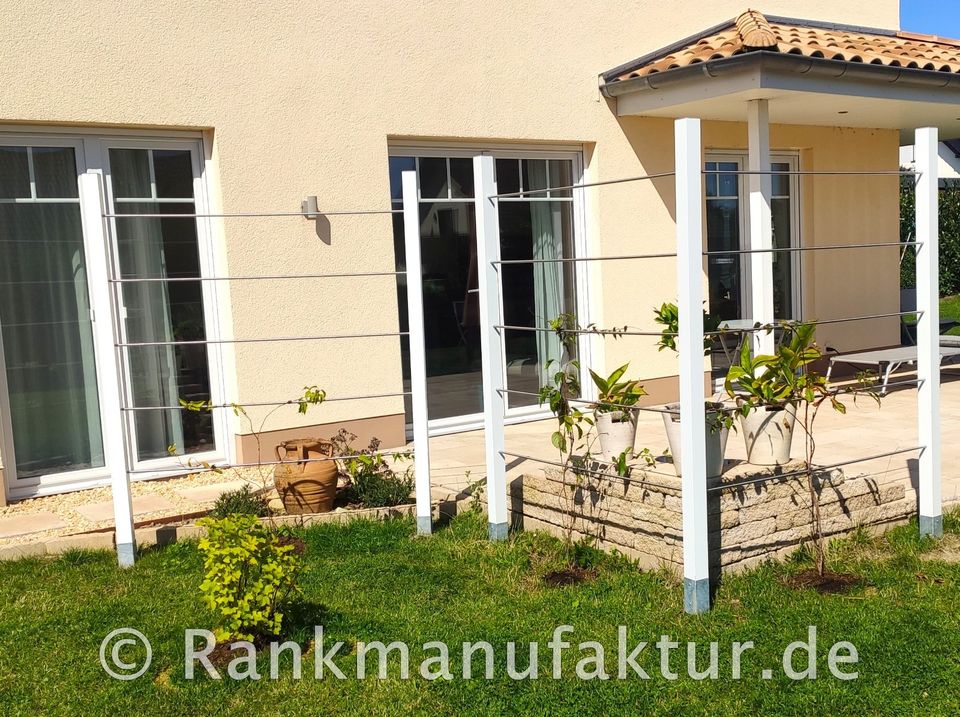 ☘️RANKMANUFAKTUR Design Rankhilfe Rankgerüst Kletterhilfe Rankgitter Spalier Rosenbogen Metall Holz Sichtschutz Garten Terasse Spalierobst Weinrebe Himbeeren Balkon Sichtschutzzaun Hochbeet Pergola ☘️ in Röthenbach