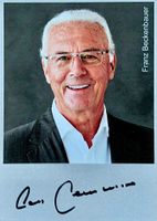 FRANZ BECKENBAUER handsignierte Autogrammkarte FCB Fußball Kaiser Nordrhein-Westfalen - Engelskirchen Vorschau