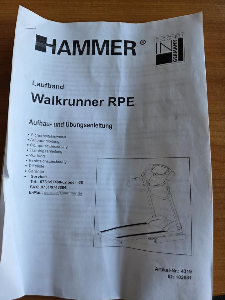 Laufband Walkrunner RPE von Hammer, klappbar! + Hometrainer, Fahr in Hoyerswerda
