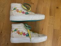 VANS ♥️ Platform Damen Mädchen Sneaker Weiß - Bunt Gr. 40 Leder Dortmund - Hörde Vorschau