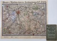 Leipzig,Wanderkarte,Radfahrer Karte,alt,historisch,#beieder Sachsen - Taucha Vorschau