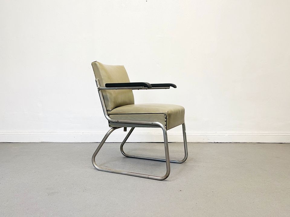 1/1 Alt Antiker Bauhaus Sessel Grün Stuhl Arm Chair 1930 in Berlin