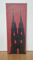 UNIKAT Bild vom Kölner Dom - Kunst - Leinwand - schwarz & rot Innenstadt - Köln Altstadt Vorschau