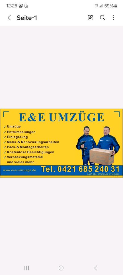 Umzüge,  Haushaltsauflösungen,  Packmaterial und mehr in Bremen