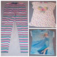 Leggings 122+T-Shirt Frozen Elsa 128/134+Schlafanzug Oberteil 128 Nordrhein-Westfalen - Nettetal Vorschau