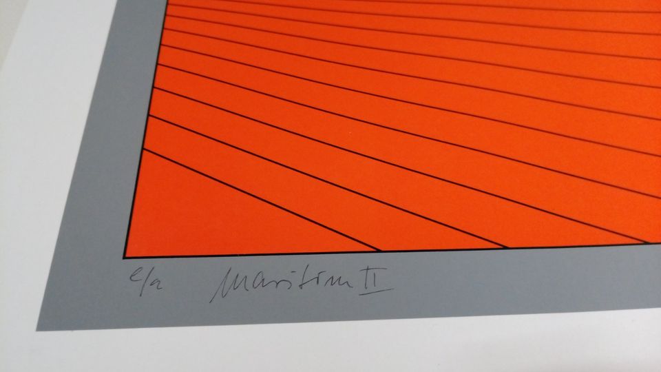 ART DESIGNER KURT HENNECKE, GRAFIK, Serigraphie, „MARITIM II“ in Zeilarn