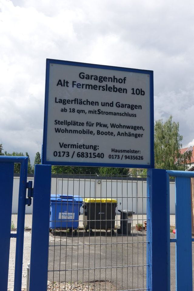 Garage mit Licht und Strom in Magdeburg Alt Fermersleben ab sofort zu vermieten in Magdeburg