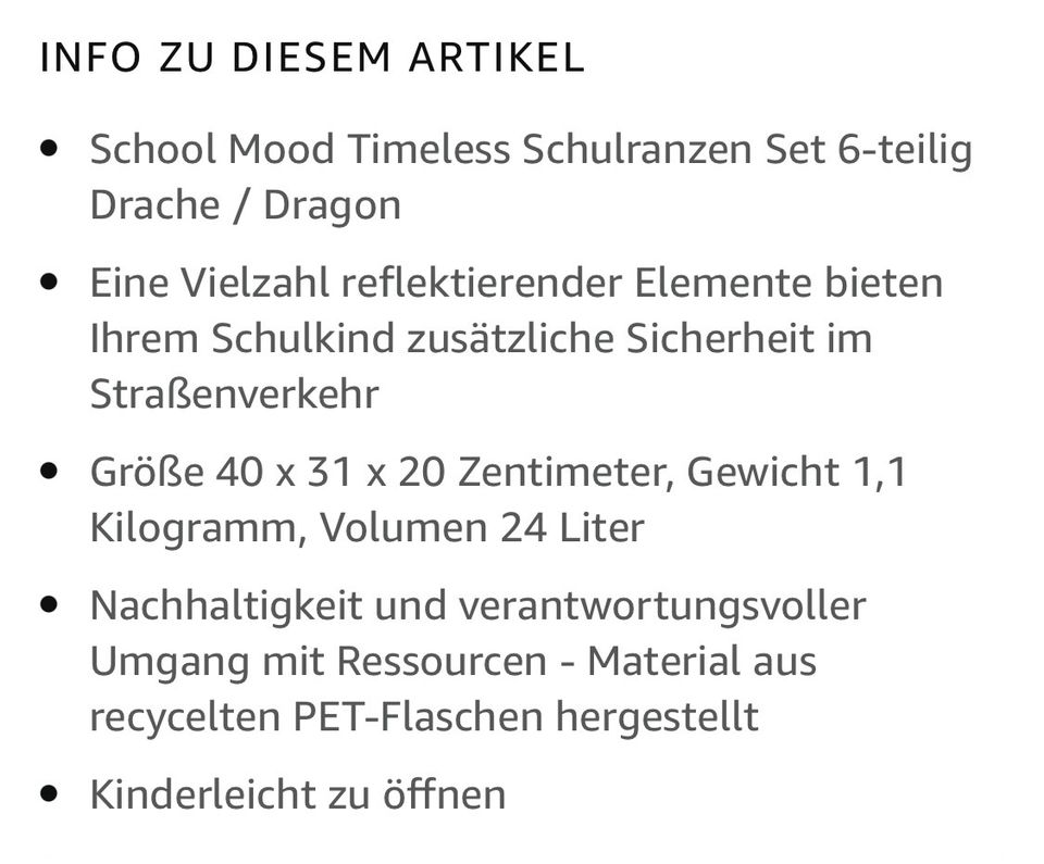 School-Mood 5-tlg. Schulranzen Set Pirat schwarz Schultasche in Kalletal