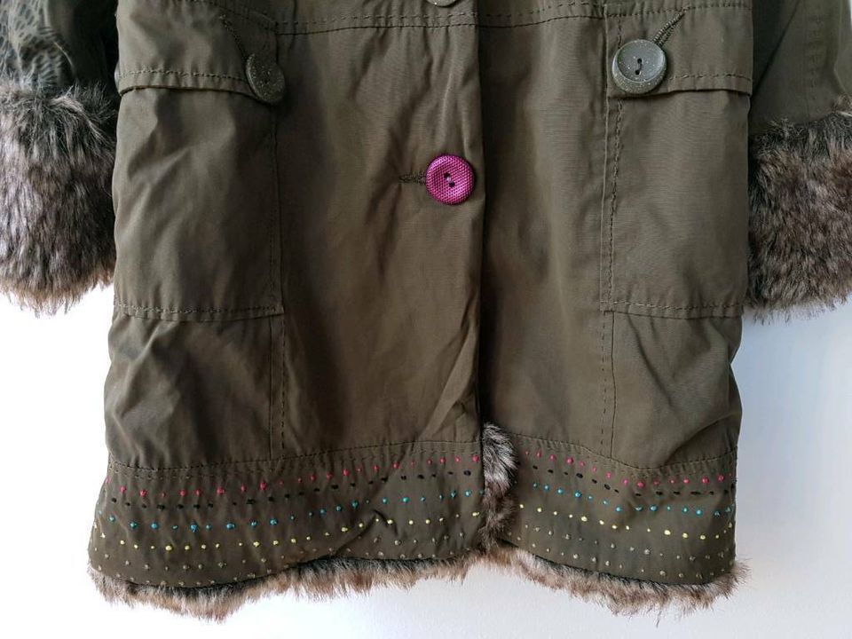 Gigantischer Catimini Parka Winterjacke Mantel Khaki Gr. 116 in Ulm