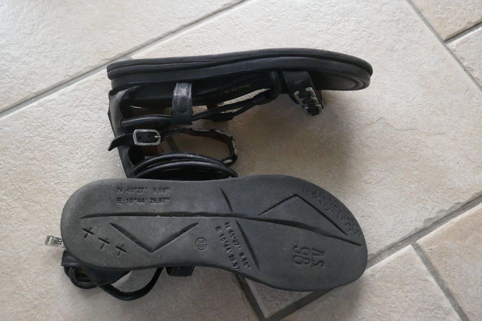 AS98 Sandalen schwarz Gr. 39 Leder Sandaletten A.S.98 in Hohenstein-Ernstthal