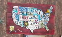 USA Karte / US license Plate/ US Map / LED / US Nummernschilder Nordrhein-Westfalen - Waltrop Vorschau