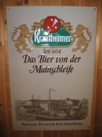 Werbeschild Brauerei Düll Krautheim/Ufr. - Rarität Bayern - Volkach Vorschau