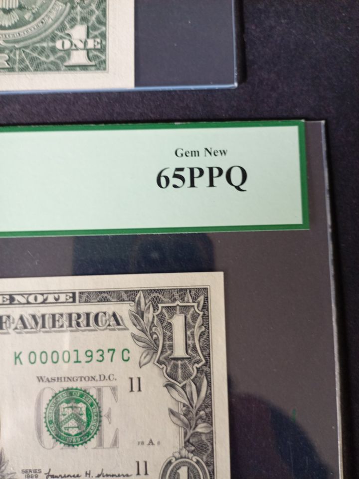 Banknote 1 Dollar PCGS gradiert in Freilassing