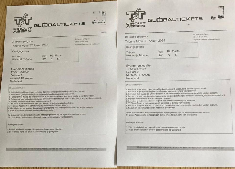 2 MotoGP Wochenend-Tickets 3 Tage Assen 28.06.2024 - 30.06.2024 in Bergisch Gladbach