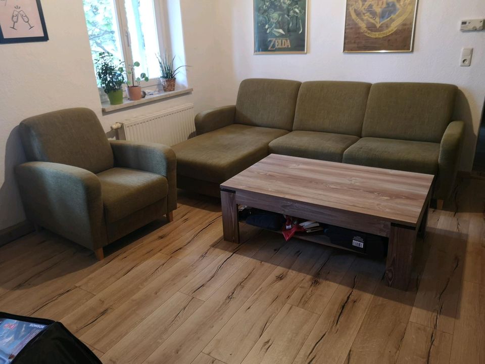 Sofa-Sessel-Tisch Wohnzimmer-Kombi in Annaberg-Buchholz