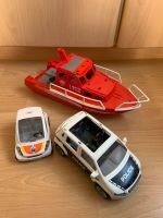 Playmobil - Feuerwehrboot + Polizeiauto - Konvolut Hessen - Schwalbach a. Taunus Vorschau