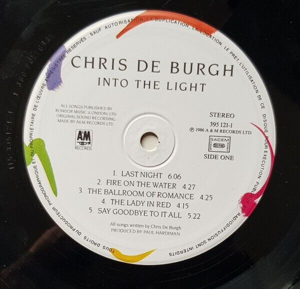Vinyl Schallplatte CHRIS DE BURGH Into The Light A&M Records in Sulzbach (Saar)
