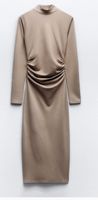 Mittellanges Kleid in Grau-Beige von Zara Schleswig-Holstein - Fünfhausen Vorschau