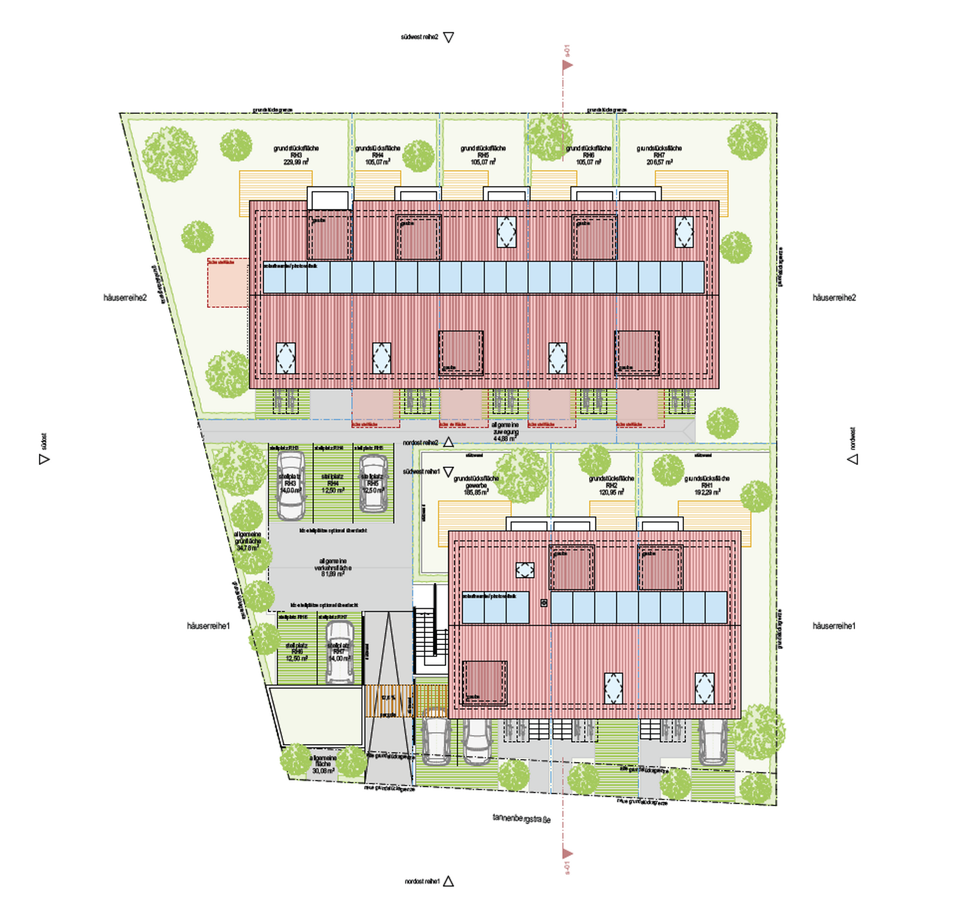 Reihenmittelhaus (RH5) mit Garten & Stellplatz – großzügiges Wohnen auf 3 (Optional: 4) Etagen