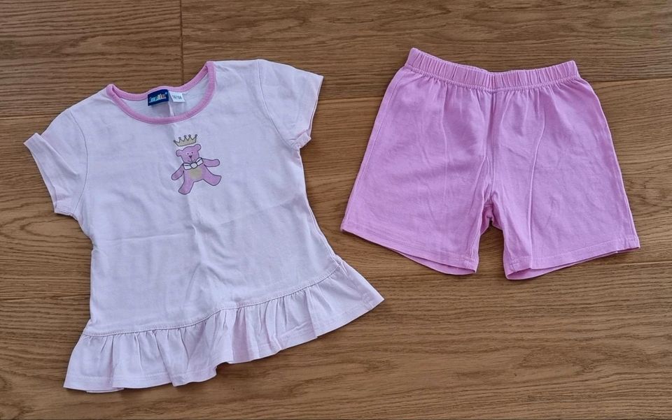 Mädchen T-Shirt Shorts Schlafanzug rosa Größe 98 104 in Augsburg