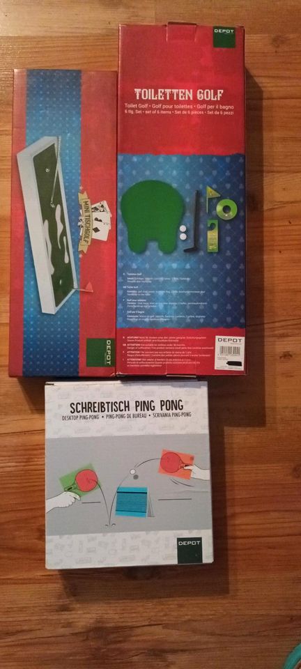 DEPOT Schreibtisch Ping Ping Mini Tischgolf Toiletten Golf NEU OV in Remagen