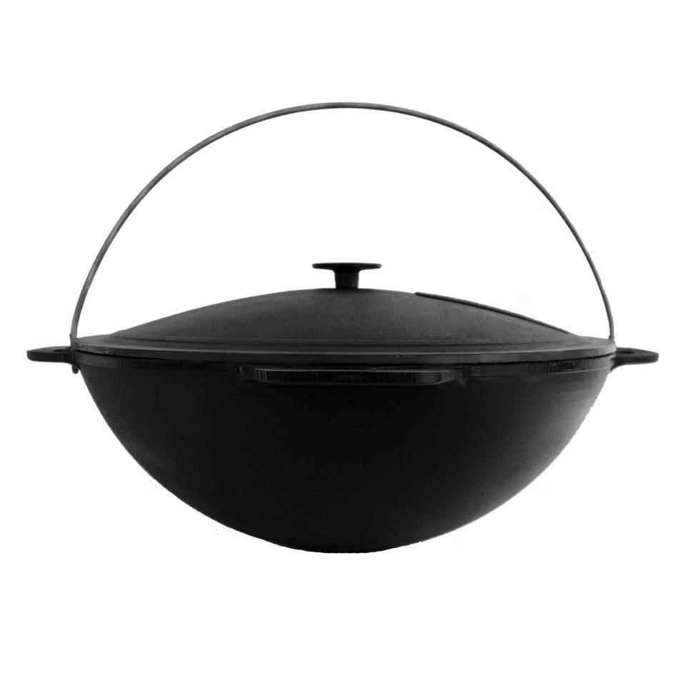Kasan 6-15 L mit Deckel aus Gusseisen, Schwenktopf, Campingtopf in Ratingen