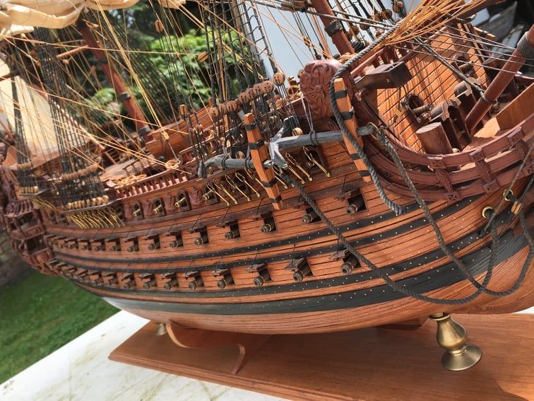 Modell des Segelschiffs Solei Royal Museumsqualität Schiff in Krackow