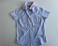 ❣️TOMMY HILFIGER❣️Kurzarm Bluse Gr.8 ca.38/40 Blau Weiß Rosa Grün Baden-Württemberg - Aidlingen Vorschau