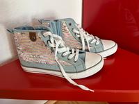 Schicke Sneakers mit Reißverschluss und bunten Pailletten Bayern - Bad Kissingen Vorschau