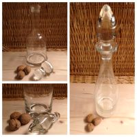 Vintage Glaskaraffe Weinkaraffe Glasflasche groß mit Stopfen Niedersachsen - Lüneburg Vorschau