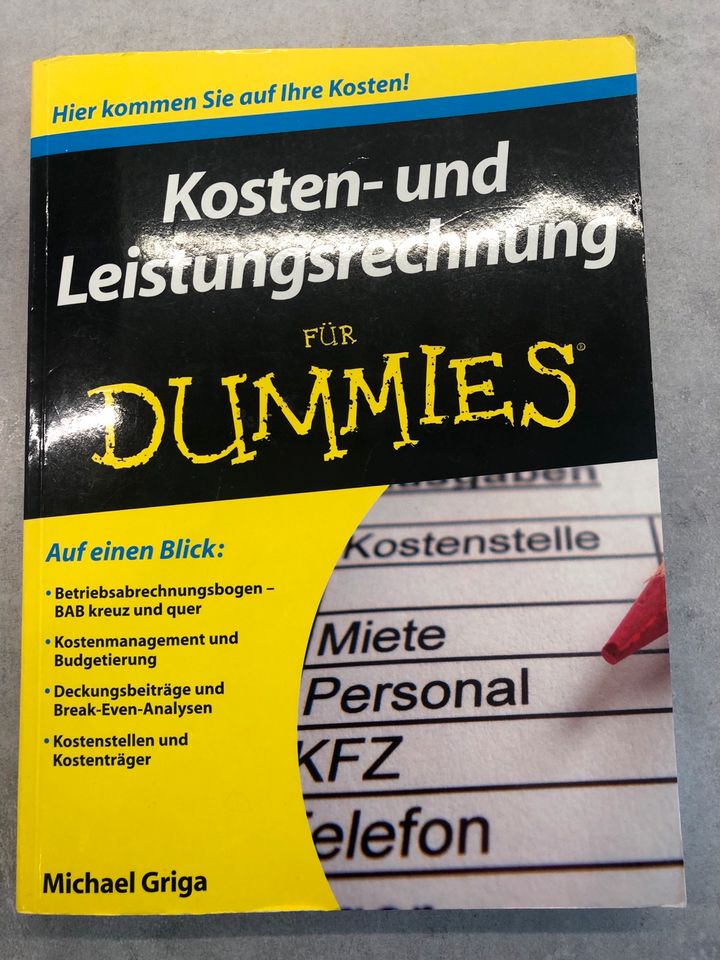 Kosten- und Leistungsrechnen für Dummies, Michael Griga in München