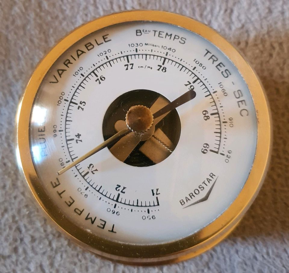 Hygrometer/Barometer aus Messing der Marke Barostar zu verkaufen in Berlin