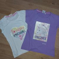 2er Pack T-Shirt mit Wendepailetten für Mädchen - Gr. 128 Sachsen - Hohnstein Vorschau