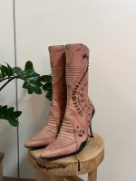 90er Y2K Vintage Retro New Rock Leder Biker Stiefel Stiletto Niet Baden-Württemberg - Heidelberg Vorschau