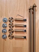 2x Vorhang Stange Set mit Halterung, 125cm, messing gebürstet Bayern - Sontheim Vorschau