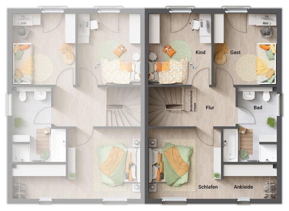 Ihr Town & Country Doppelhaus in Vechelde OT Liedingen kombiniert urbanes Lebensgefühl mit ländlichem Charme. (3 Grundstücke) in Vechelde