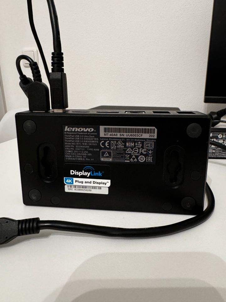 Lenovo ThinkPad USB 3.0 Ultra Dock 40A8 inkl. 45W Netzteil in Germering
