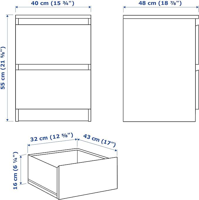 IKEA ★ Malm Nachttisch Kommode ★ schwarzbraun 40x55 cm ★ neu/ovp in Forchheim