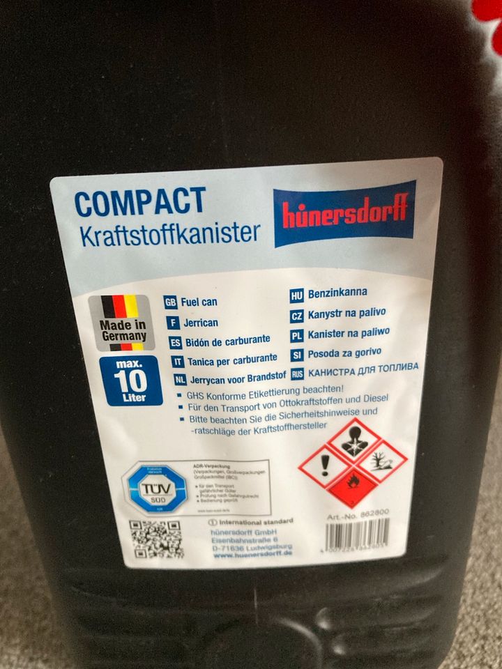 Hünersdorff Profi Kraftstoffkanister/20L+10L/Benzinkanister/Topp in Radebeul
