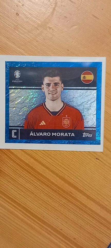Topps Euro 2024 Sticker. Alvaro Morata Blue Parralel. Extrem rare in Osnabrück