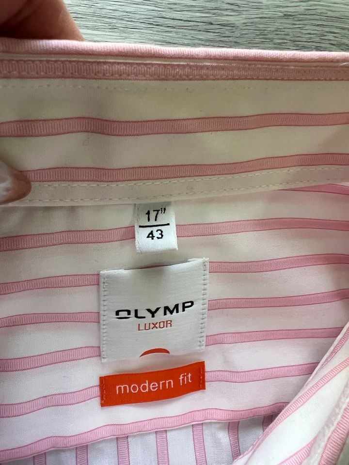 Olymp Hemd Luxor modern fit 43 für Manschettenknöpfe bügelfrei in Hagen